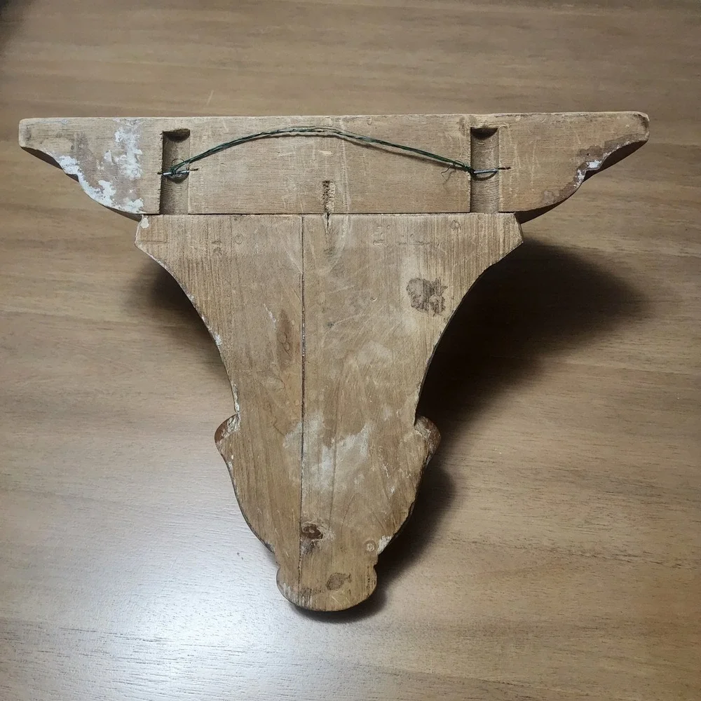 Carved Wood Wall Shelf Fluted Display Corbel End  Heavy Duty Solid Wood